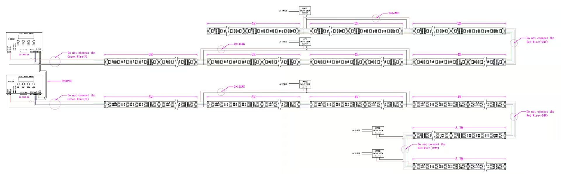 Схема подключения светодиодной ленты dmx512