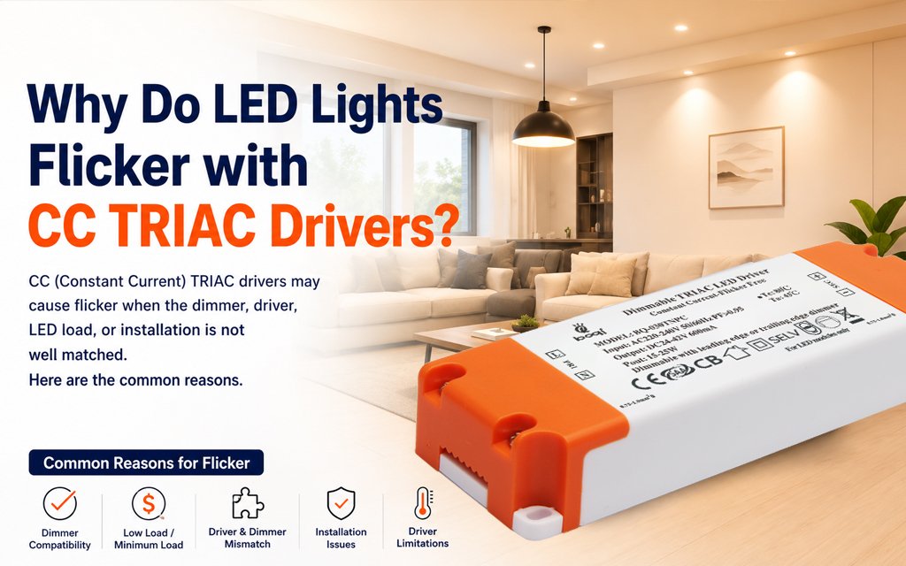 waarom flikkeren led-lampen met cc triac-drivers