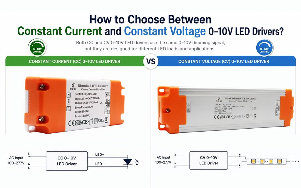 hoe te kiezen tussen constante stroom en constante spanning 0–10v led-drivers