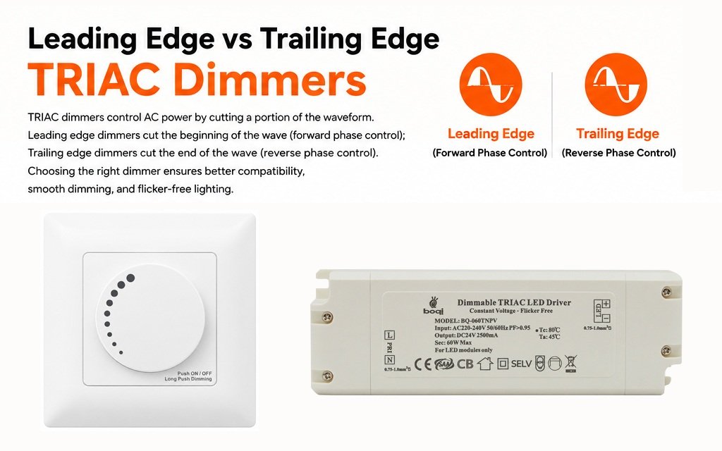 Variateurs à triac à front montant vs front descendant