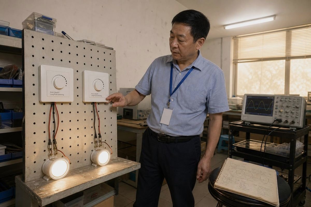 Dimming Performance Differences Performance comparison of leading edge and trailing edge dimming inrush current and EMI (ID#3)
