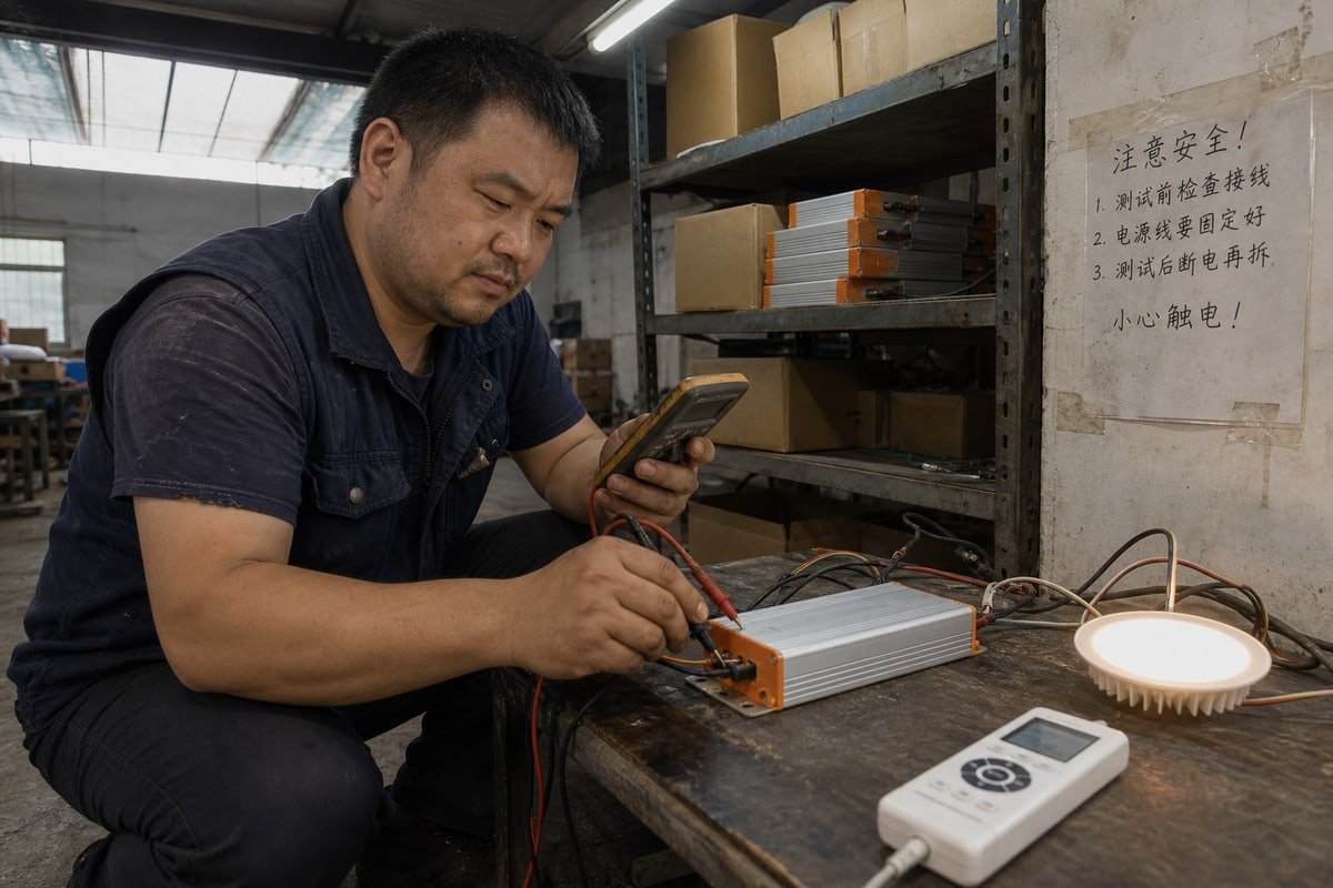 DALI Driver Verification Verifying DALI driver response by checking bus voltage and dimming levels (ID#3)
